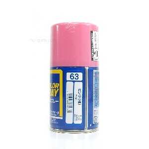 스프레이 S-63  PINK (광택) / 락카 도료 핑크 복숭아색