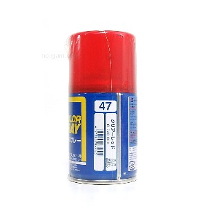 스프레이 S-47  CLEAR RED (광택) / 클리어레드 반투명 레드